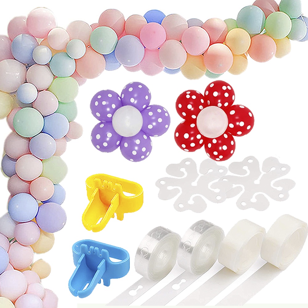 Balloons Accessories Balloon Chain Knotter Glue Dot Flower Clips