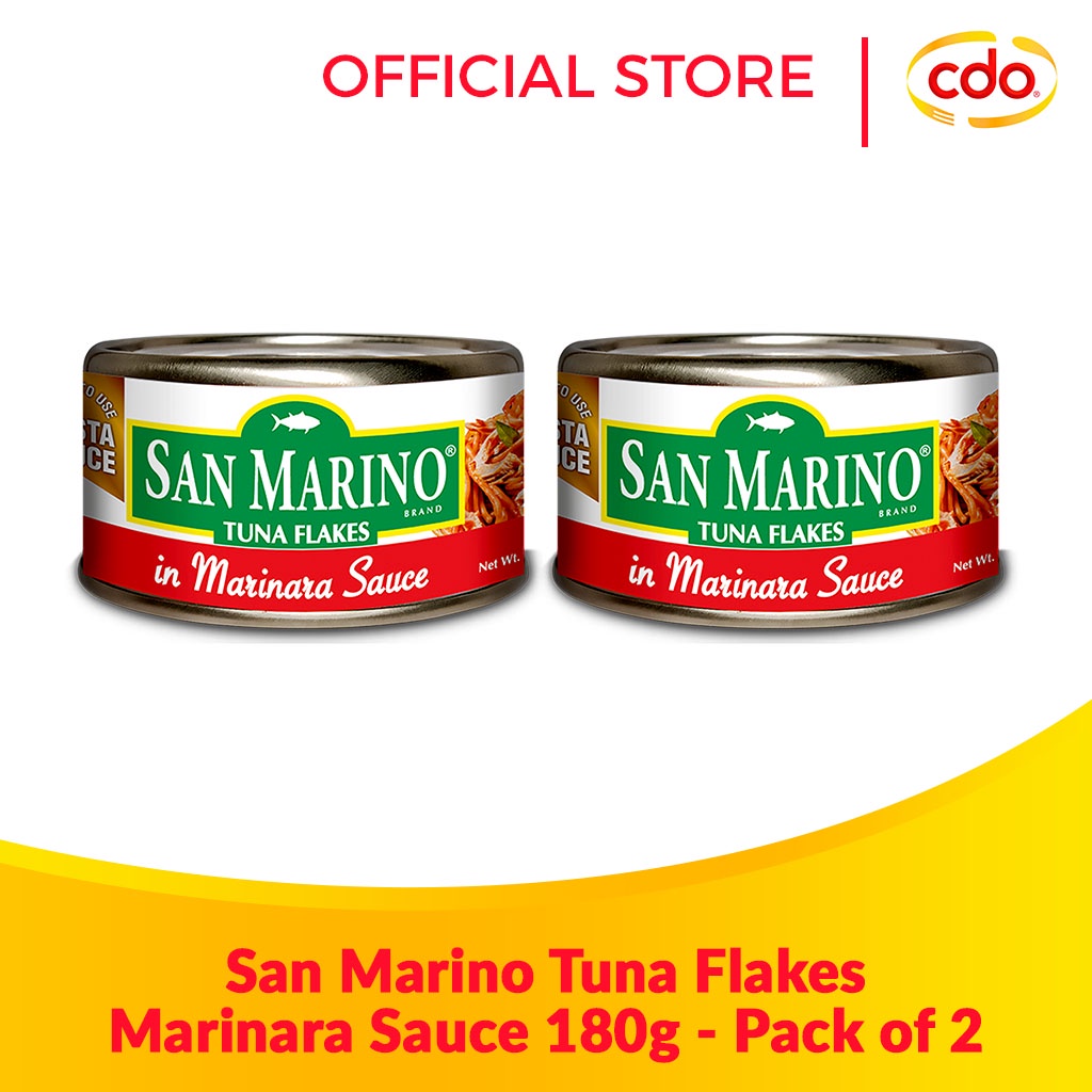 SAN MARINO Tuna Flakes in Marinara Sauce 180g Pack of 2 Shopee