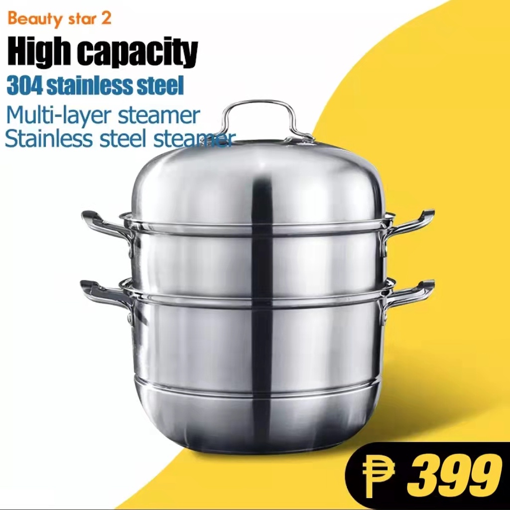 steamer 3 layer stainless food steamer stainless steamer 3 layer steamer 28cm steamers Shopee