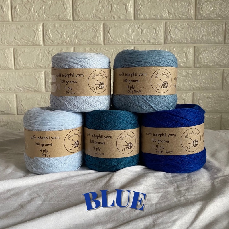 (BLUE) Soft Indophil Yarn Shopee Philippines