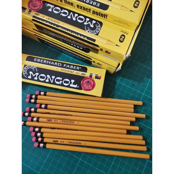 Mongol Pencil No 2 Medium yellow 12 pieces per box Shopee Philippines