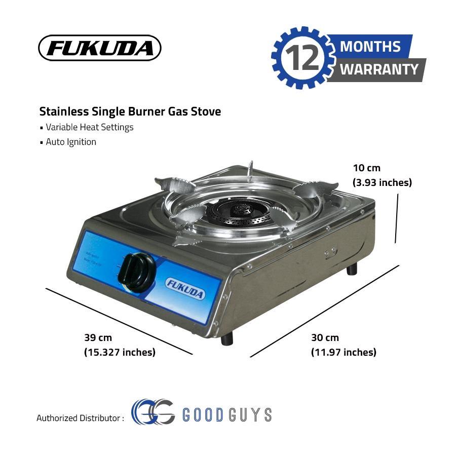 Fukuda Gas Stove Single Burner Stainless with Auto Ignition FGS415S Goodguys Shopee Philippines