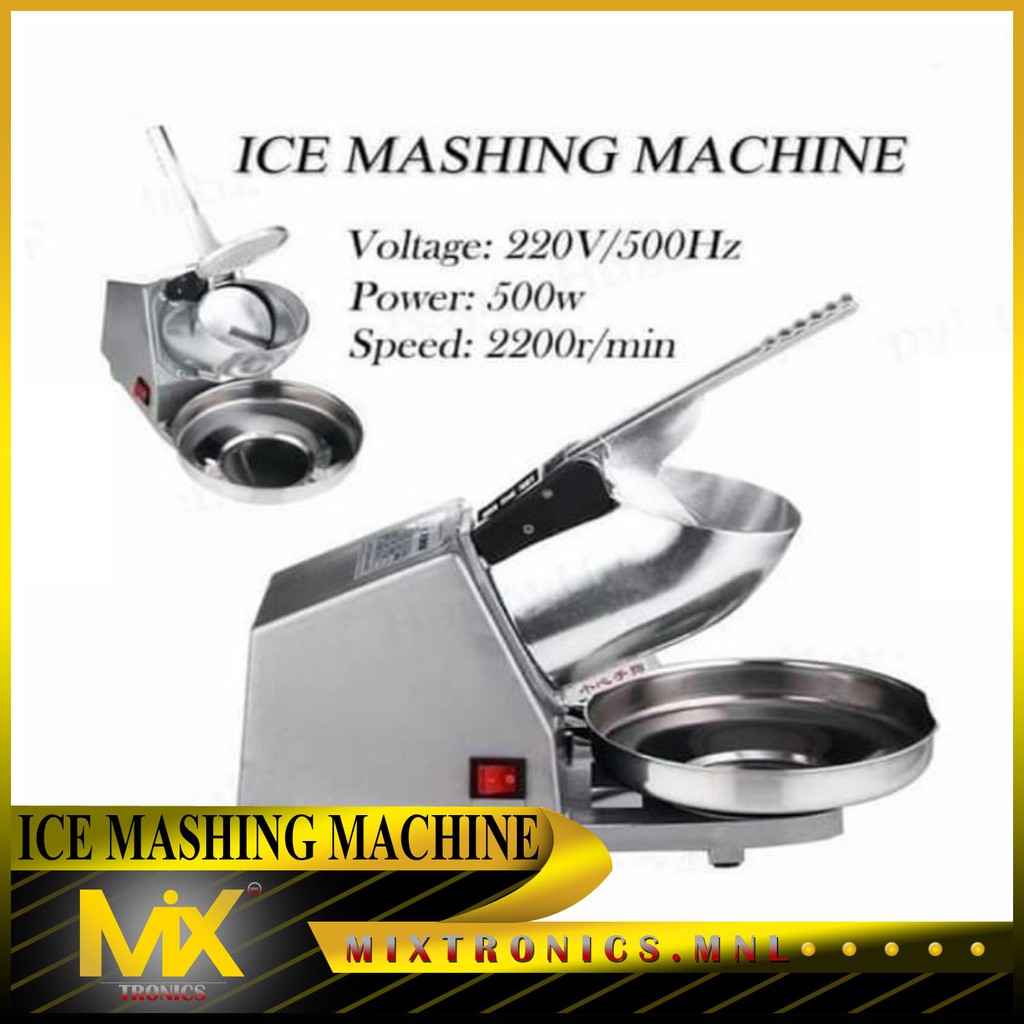 Mixtronics.mnl Ice Smashing Electric Crusher Machine (Silver) Shopee