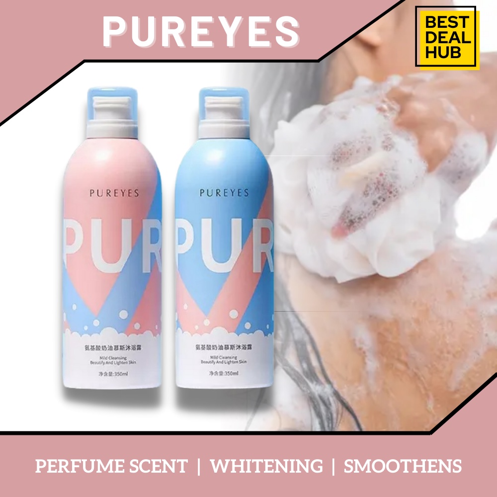 Pureyes Amino Acid Cream Mousse Whitening Shower Gel Refreshing Bubble