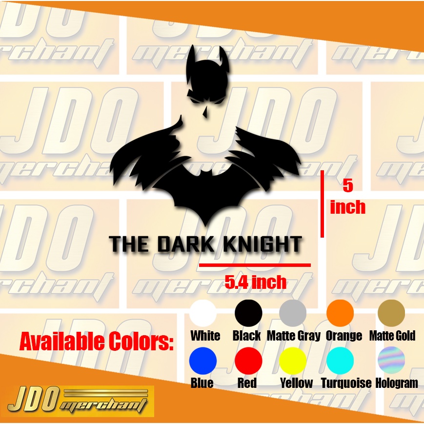 Batman vinyl sticker for car / motor Shopee Philippines