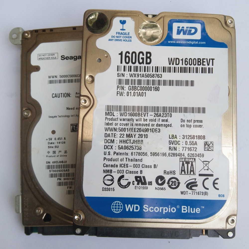 Assorted 2.5" SATA Laptop Hard Disk Drive HDD | Seagate, Toshiba