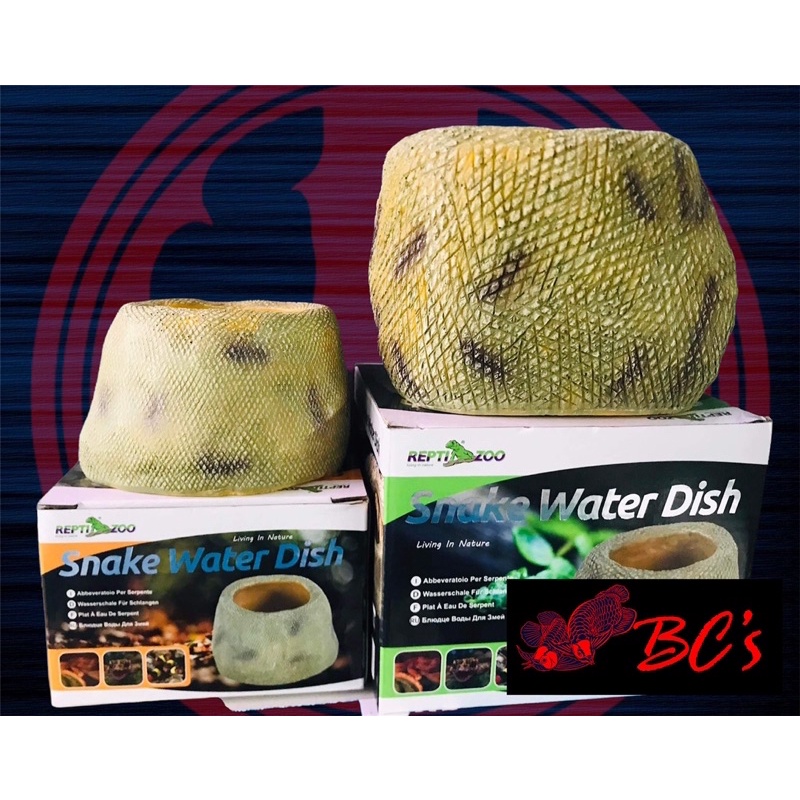 REPTI ZOO Snake Water Bowl Terrarium Resin Rock Deep Snake Water Dish AntiOverturning Shopee