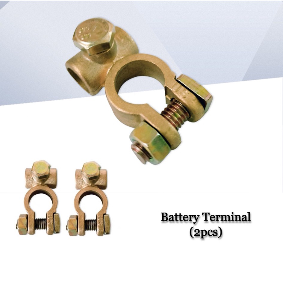 Battery Terminal Clamp/ Angle Type ‘’ORION'' Brass Plated (Per Pack