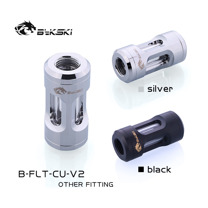 Bykski BFLTCUV2,PC Water Cooling Filter Fittings,Dual Inner G1/4