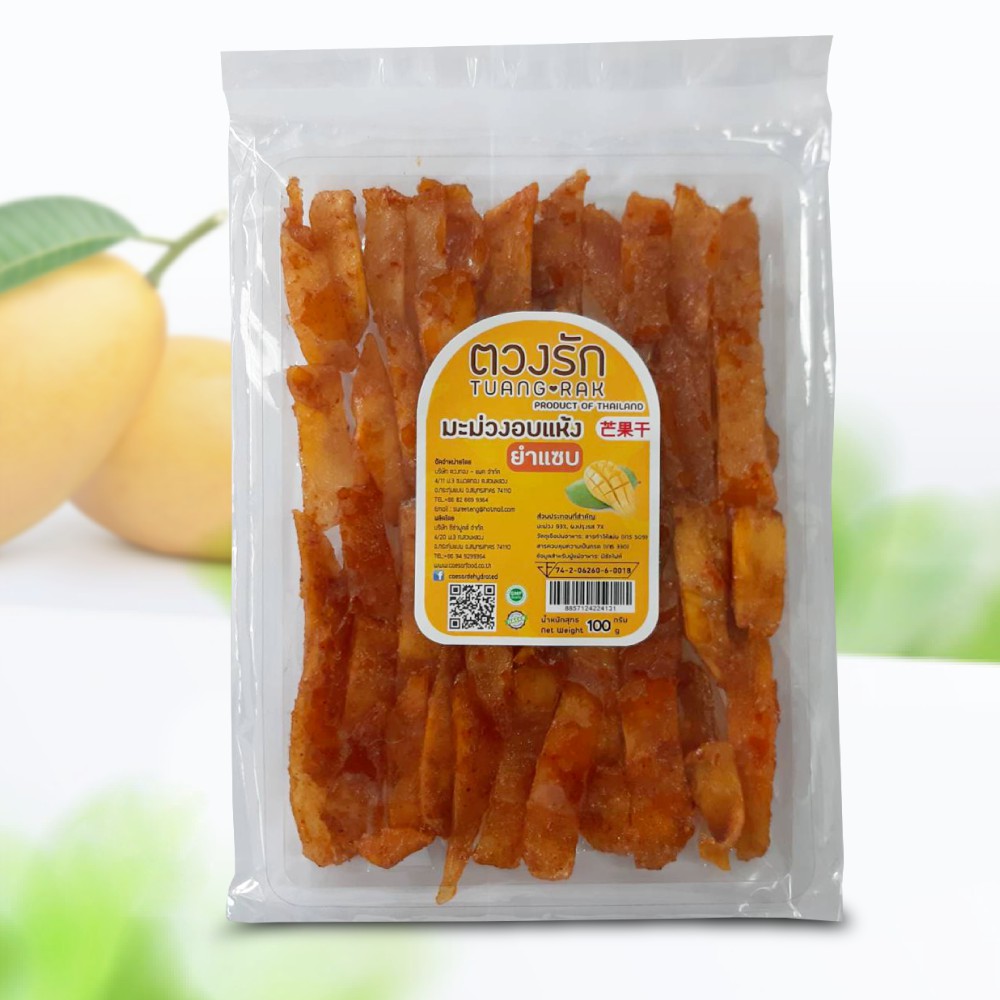 Dried mango mixed with spicy yum 100g x 6 packs Sweet and delicious