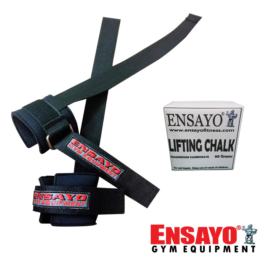 ENSAYO Cushioned LIFTING WRAPS 1 Pair (2Pcs) Wrists Support Gym Straps