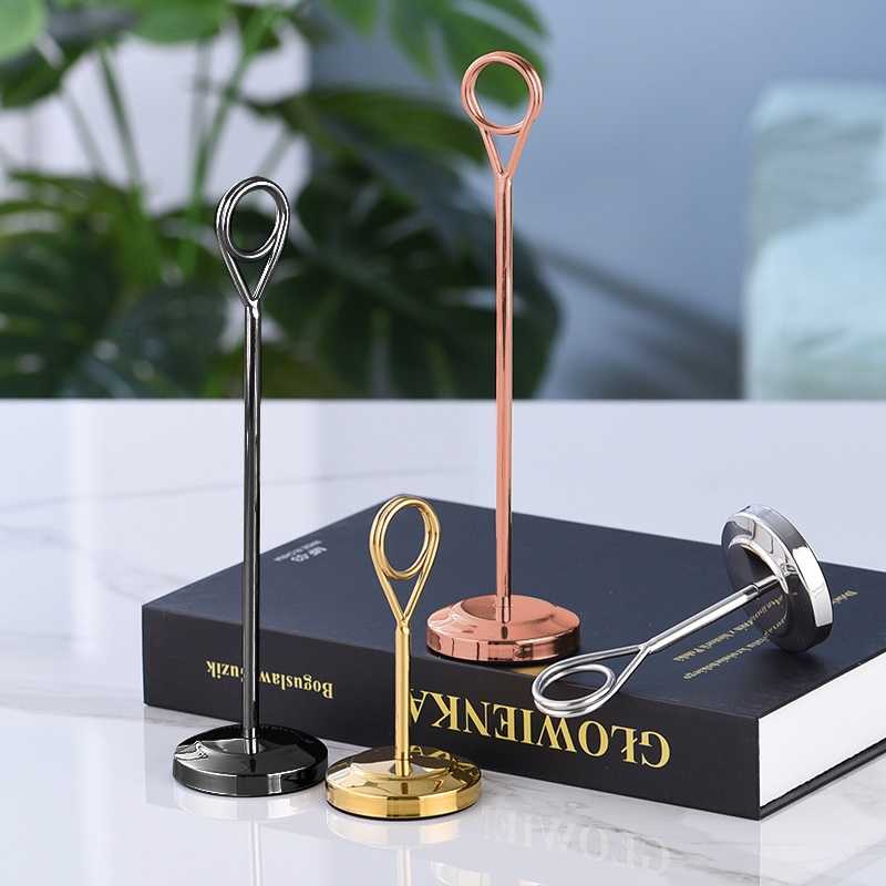 Dining Matching Set Stainless Steel Table Card Holder Dishes Display