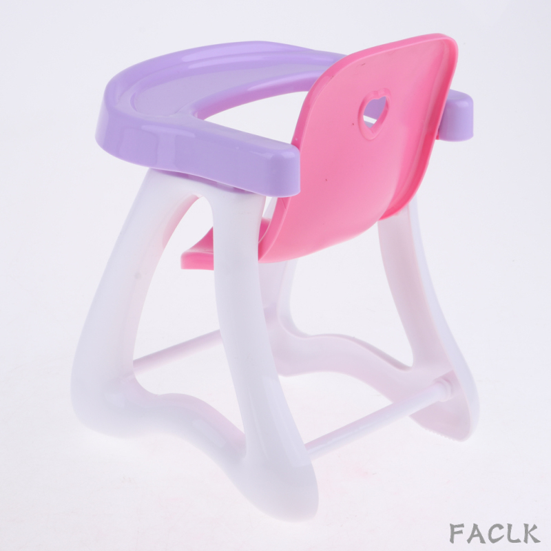 High Chair for Dolls Baby Doll Highchairs Toy Furniture and Play Accessories Fits 812inch