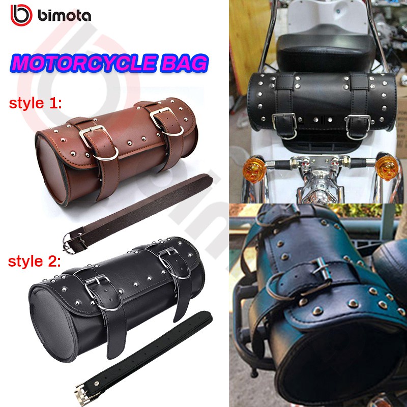 Bimota Motorcycle Saddlebag PU Leather Tool Bag Universal Motorcycle