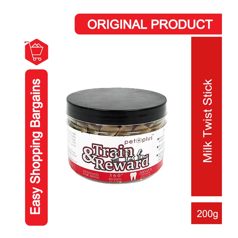 Pet Plus Train and Reward Twist Stick Milk Flavor Dog Trearts Shopee