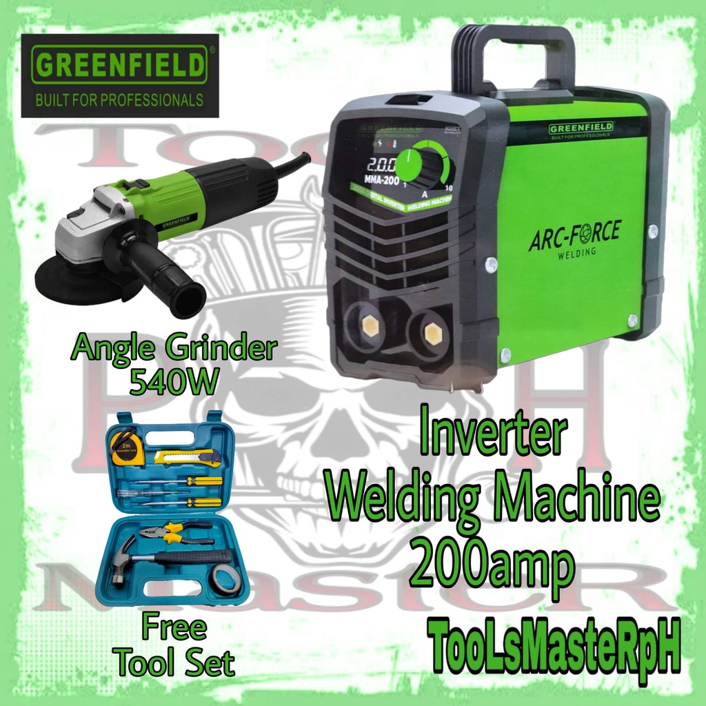 GREENFIELD 200Amp MMA Inverter Welding Machine IGBT 080310200D w
