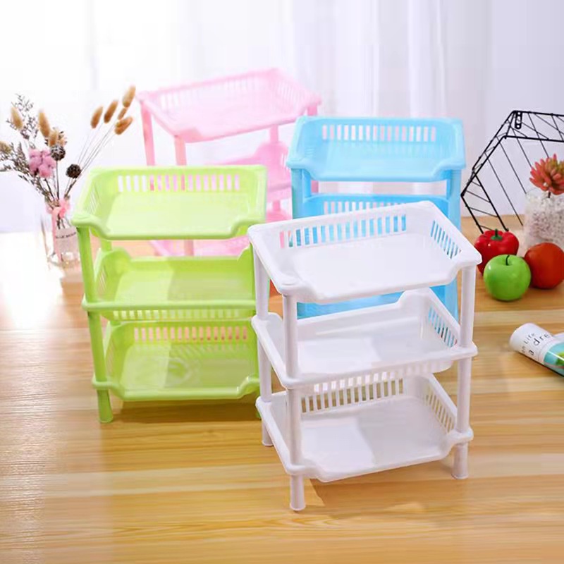 TC ADDTOCART 3 Tier Plastic Bathroom Corner Storage Layer Multipurpose