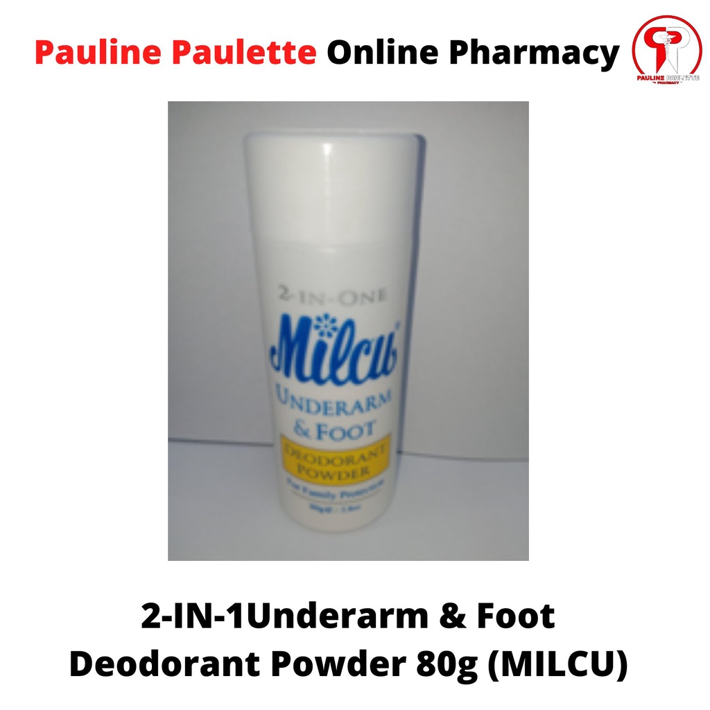 2IN1Underarm & Foot Deodorant Powder 80g (MILCU) Shopee Philippines