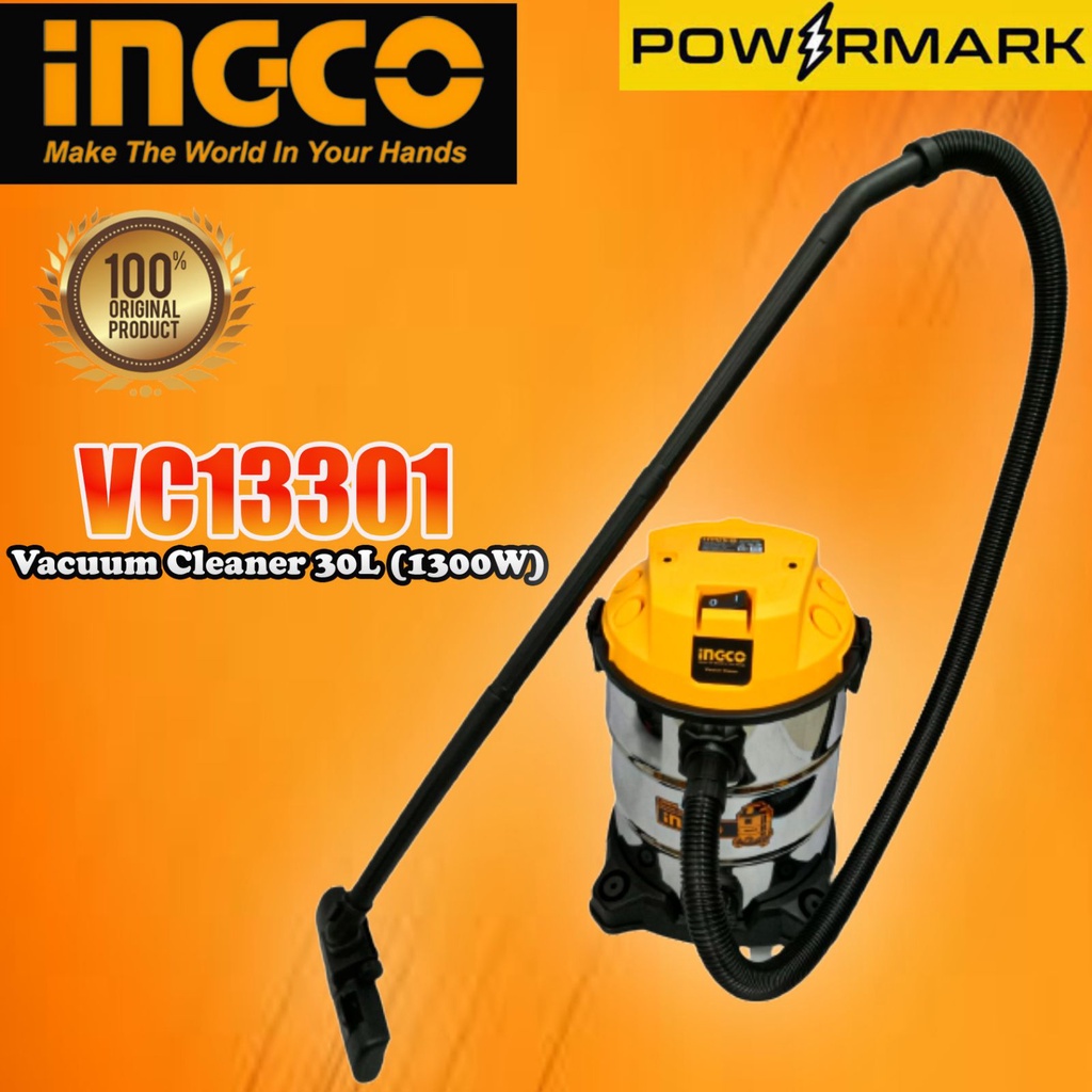 INGCO VC13301 Vacuum Cleaner 30L (1300W) [POWERMARK IPT] Shopee