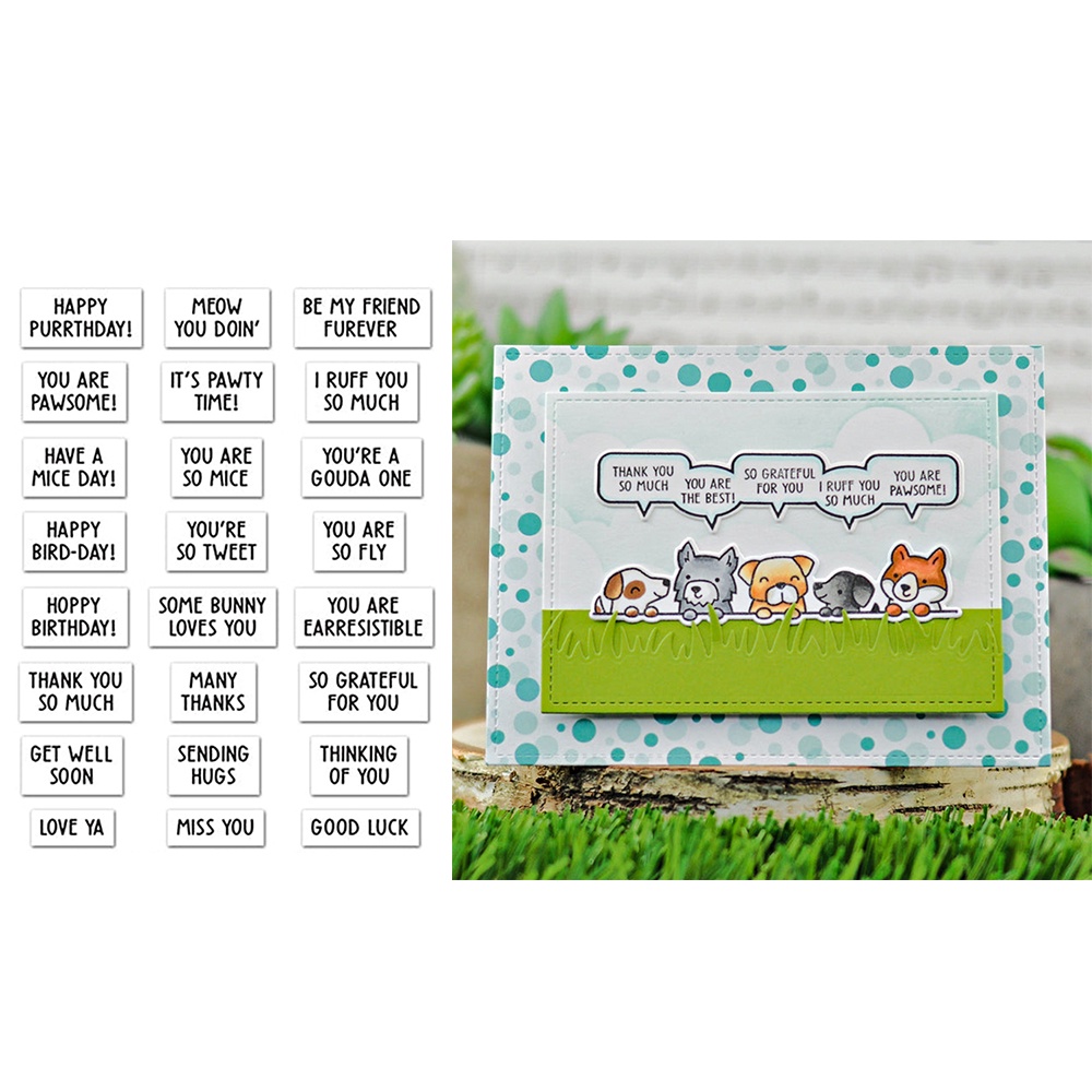 Simply Celebrate Critters Addon Clear Stamp Stencil Crystal Seal for