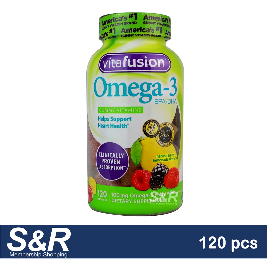 Vitafusion Omega3 Gummy Vitamins Dietary Supplement 120 gummies
