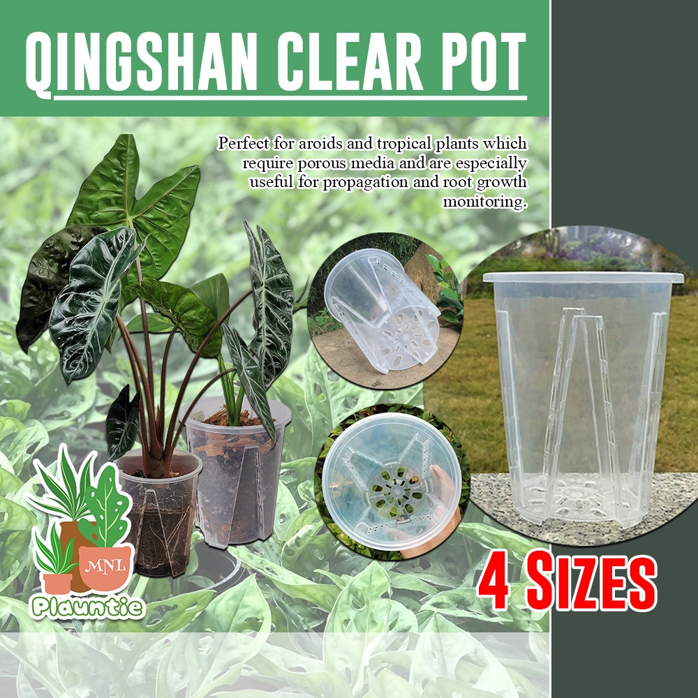 2pcs Qingshan flower pot Affordable HIGH QUALITY Transparent Plant Net