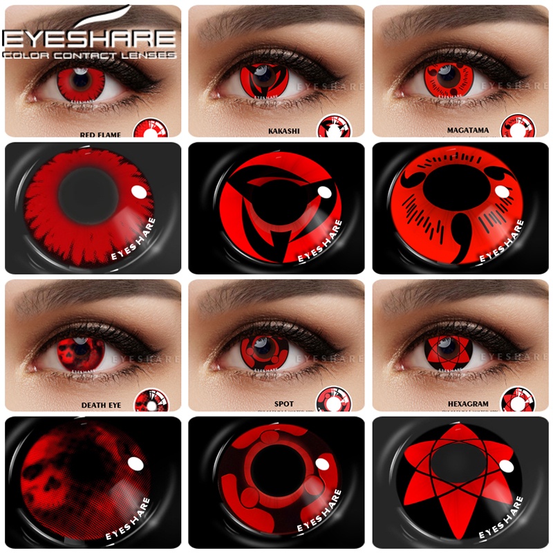 EYESHARE Cosplay Anime Eyes Lenses 1 Pair(2pcs) Color Contact Lenses
