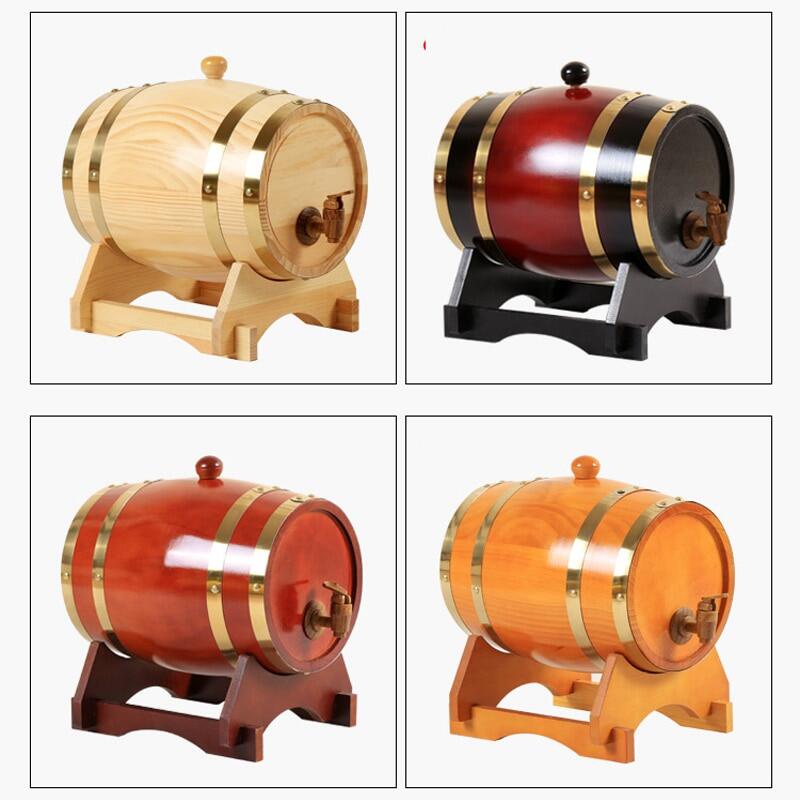 Wooden Wine Barrel Oak Beer Brewing Equipment Mini Keg Home Brew Beer Keg Tap Dispenser For Rum