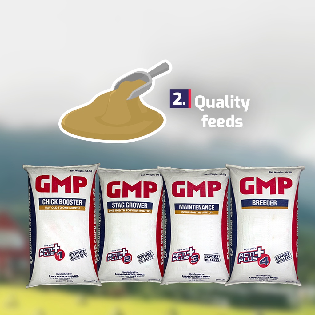 Unahco GMP 1 Chick Booster, GMP 2 Stag Grower, GMP 3 Maintenance, GMP