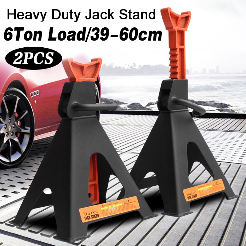 2PCS 6TON Car Lift Jack Stand CARBON STEEL Heavy Duty Support Vehicle