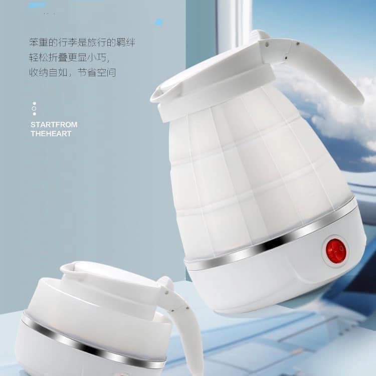 Silicone Travel Folding Electric Kettle 0.5 Liter Mini Collapsible