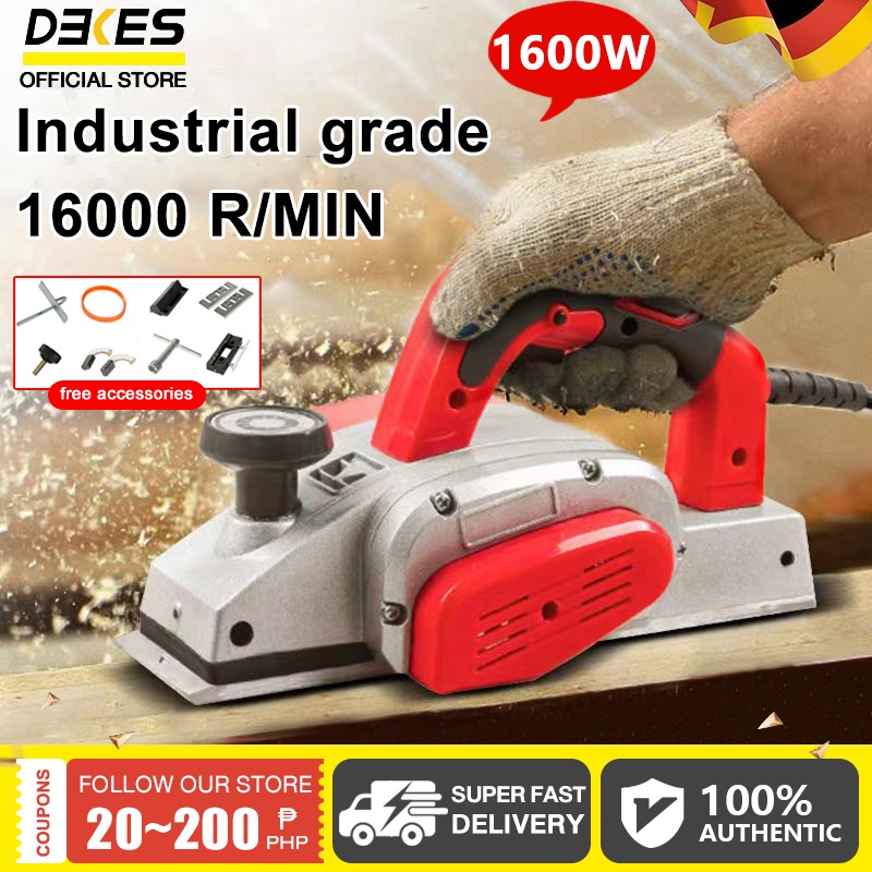 Electric Wood Planer Machine for Woodworking Tools 1600W 220V Portable