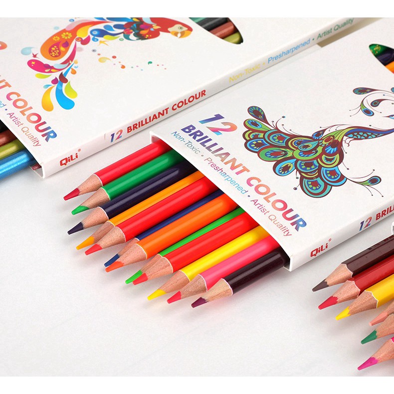 QILI Colored Pencil [12 & 24 Colors] Shopee Philippines