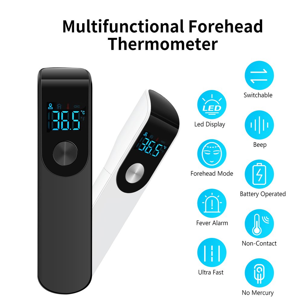 COD】Mini infrared thermometer Forehead temperature IRFM01 Penembak