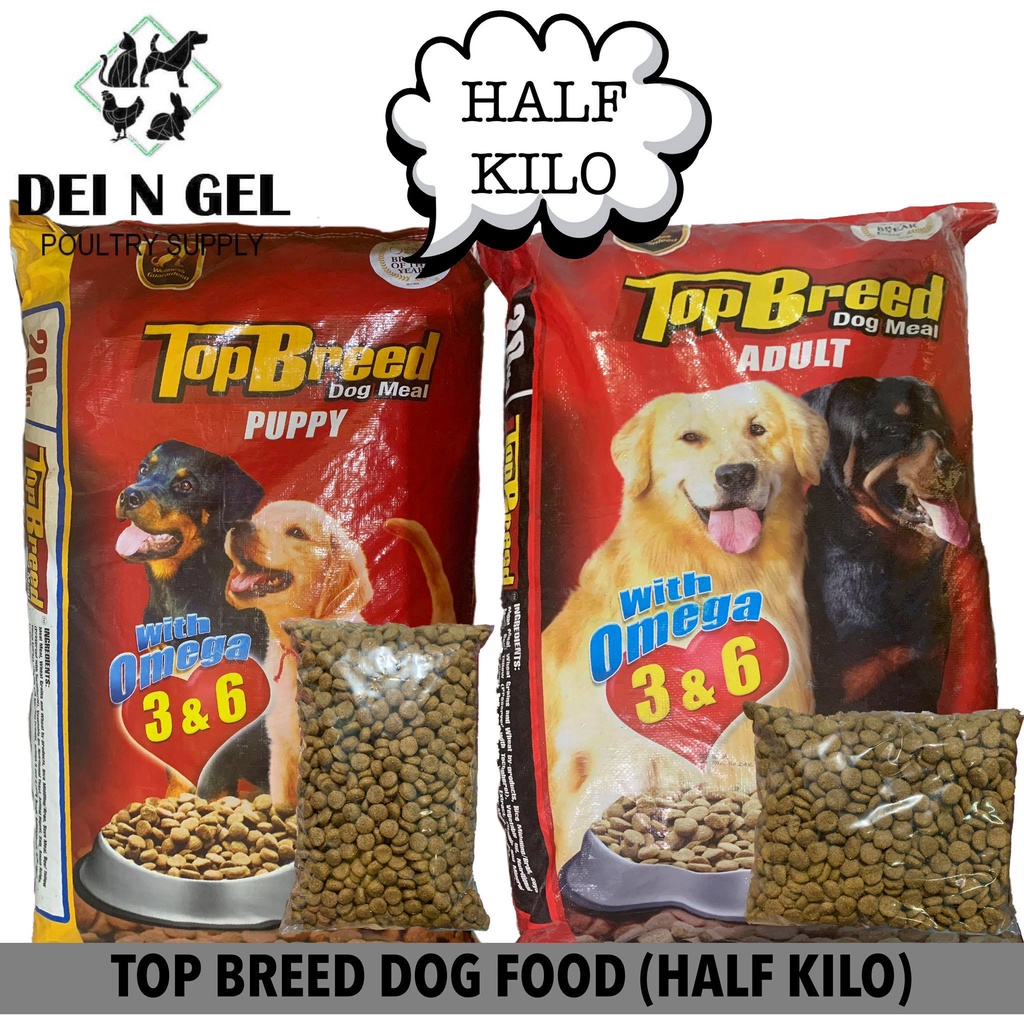 Top Breed Dog Food Beef Flavor HALF KG (Puppy & Adult) Shopee