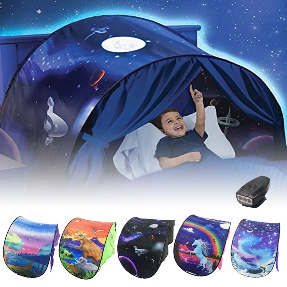 Fancy Dream Tents Kids Child Unicorn Space Foldable Tent Indoor Bed