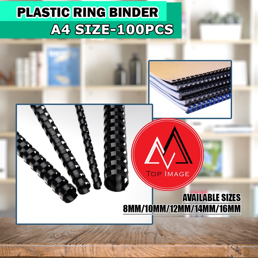 Plastic Comb Binding Rings 8mm 10mm 12mm 14mm 16mm 100pcs /pack