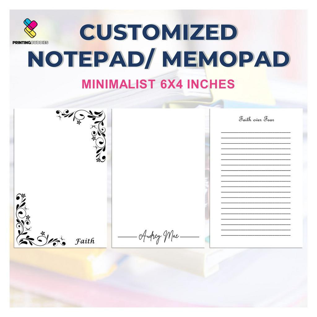 Minimalist Personalized Notepad Customized Memo Pad Stationery Gift