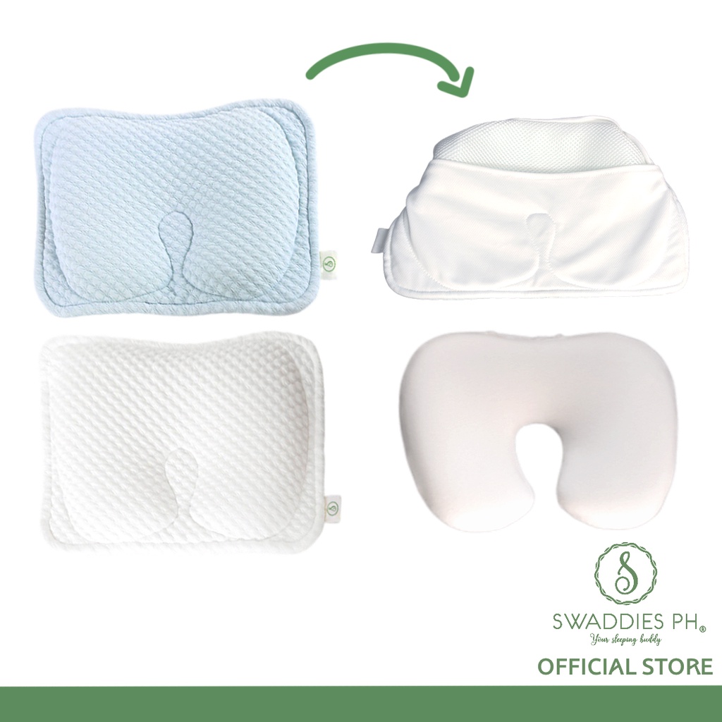 Swaddies PH Newborn Memory Foam Head Shaping Pillow Antiflat Head (2