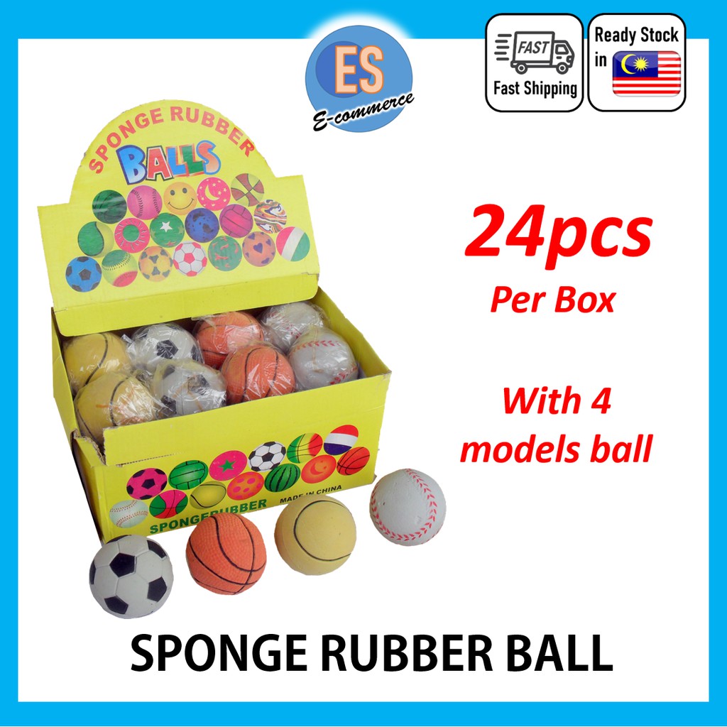 MINI RUBBER BALL 6.3cm BOUNCING BALL MINI RUBBER SPONGE BALL 24pcs Per
