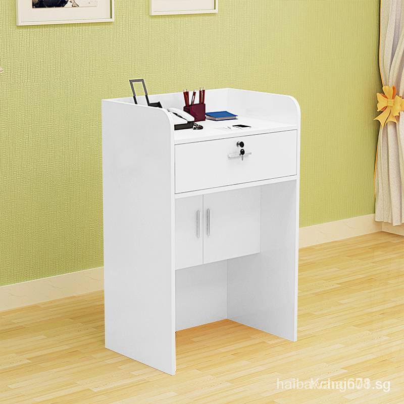 Simple Cashier Supermarket Cashier Solid Wood Small Bar Counter