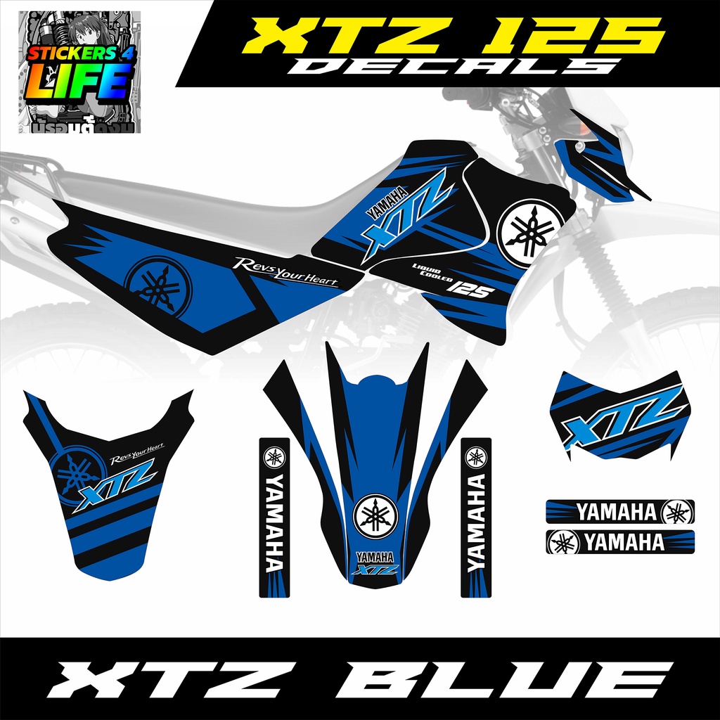 XTZ 125 Decals Full body Sticker SET (with FREEBIES) XTZ BLUE Shopee