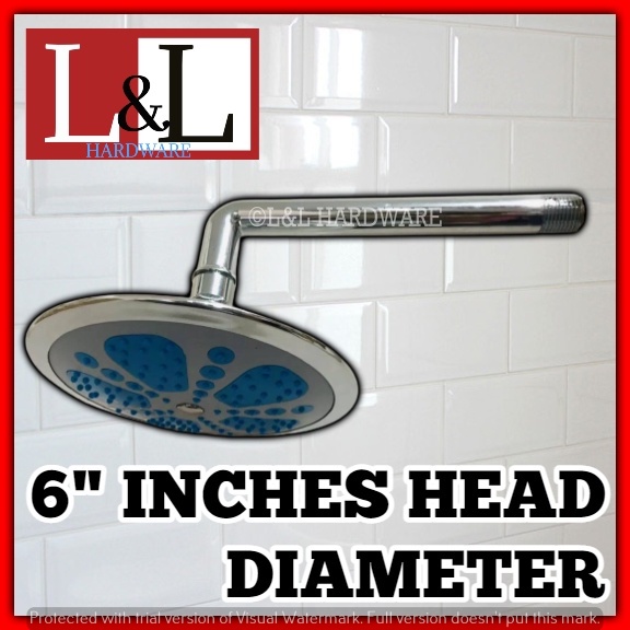 0518 4"/6"INCH Chrome Fixed Shower Head Wall Mounted Universal Shower