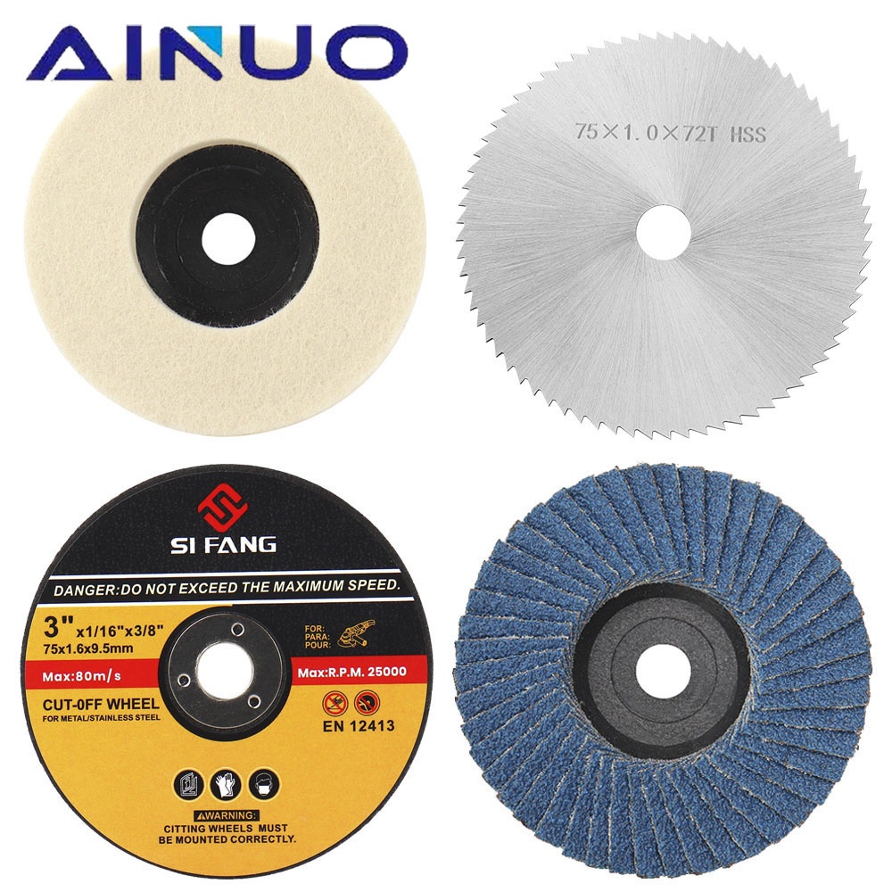 3Inch 75mm Flap Grinding Wheel Sanding Disc HSS Saw Blade Cutting Disc