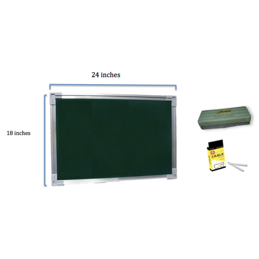 Blackboard 18 x 24 with Eraser and Chalk Set Shopee Philippines