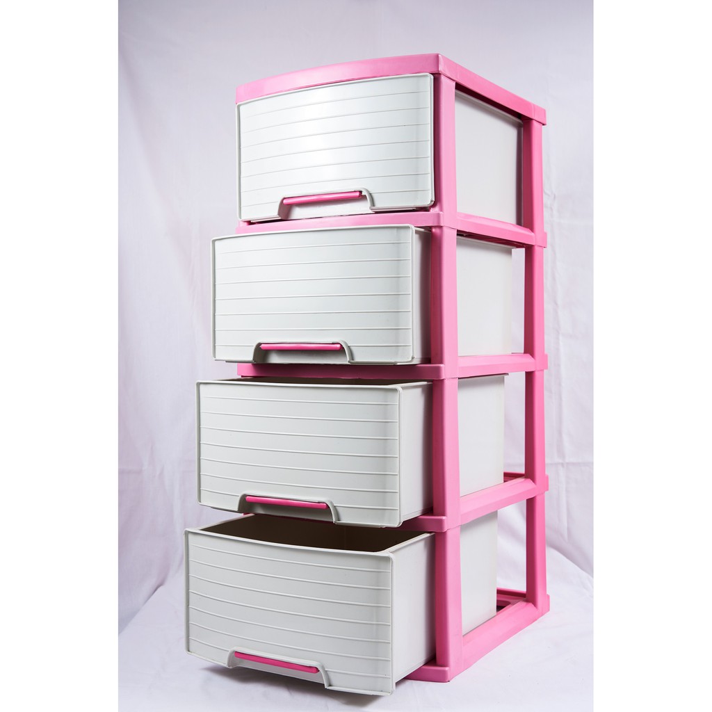 Great Value 4Tier Chest Of Drawers Pink Model A0028 Shopee Philippines