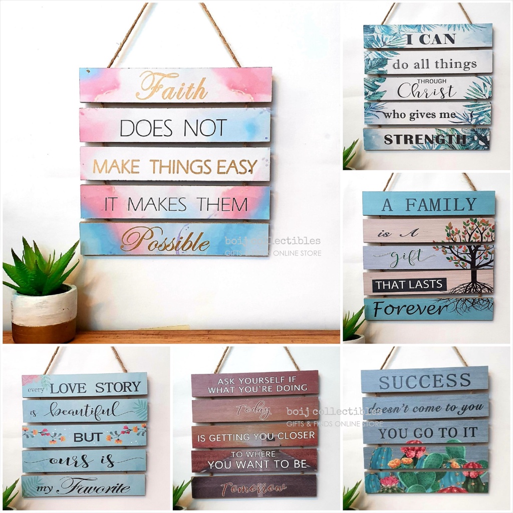 Inspirational Quotes CT1344 Series Wooden Wall Hang Decor HxW10x10