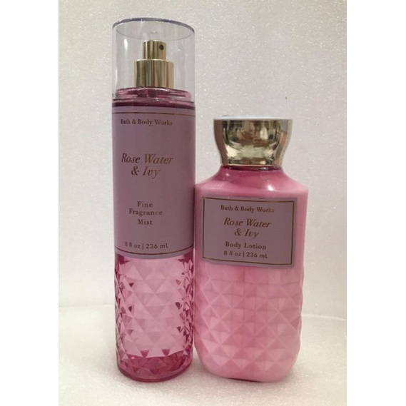 Bath & Body Works Rose Water & Ivy Mist & Lotion Set Shopee Philippines