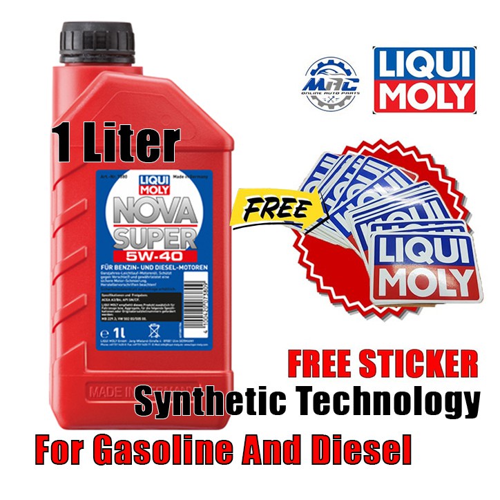 Liqui Moly NOVA SUPER 5W40 Synthesis Technology Gasoline and Diesel