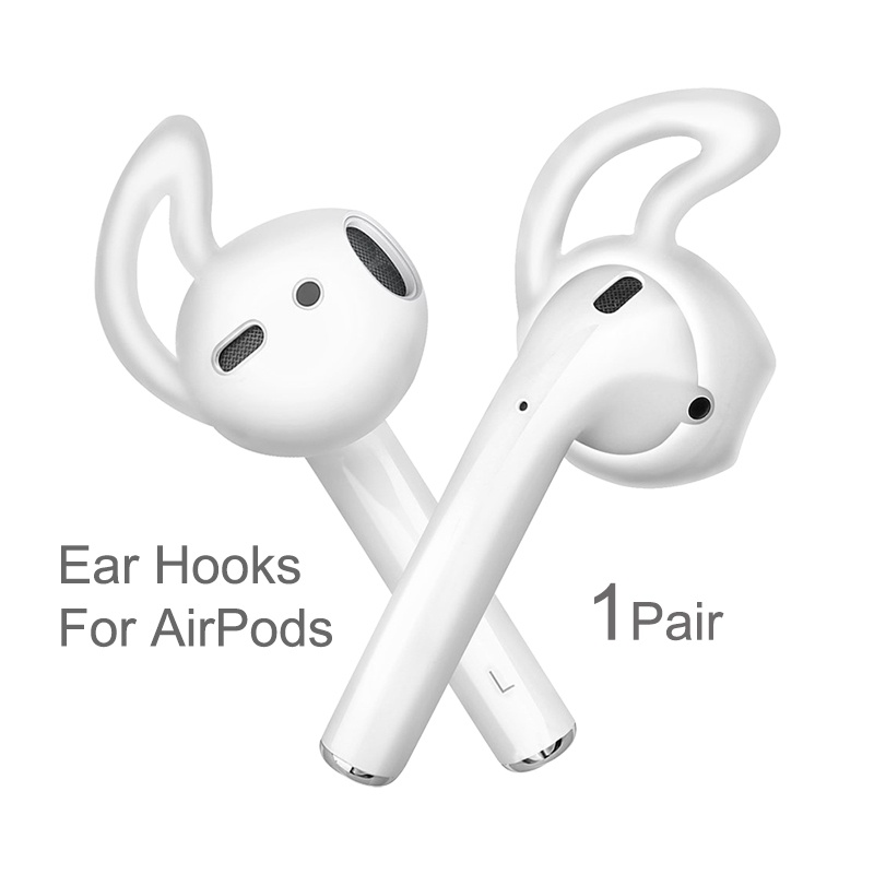 Ear Pads for AirPods 1/2 Soft Silicone Cover Antislip Ear Hook Earphone Earbuds Tips for Air